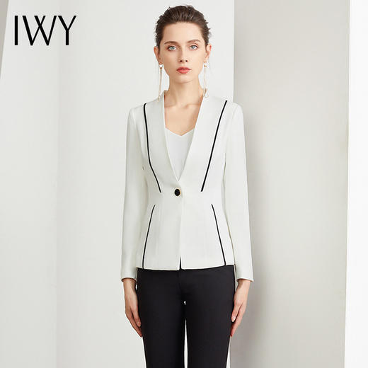 IWY/白色西服套装女时尚名媛休闲职业装气质女神范工作服修身商务正装CP16 商品图2