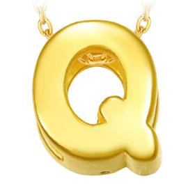周大福24K GOLD PENDANT/CHARM - INITIAL Q (16235) 串饰JPY带授权招加盟代理