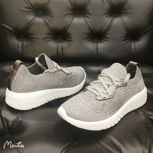 LFGJ 12202 春季新款系带飞织休闲单鞋女 商品图4