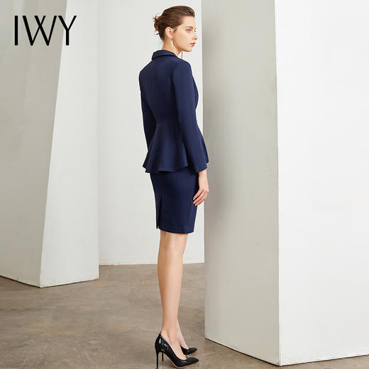 IWY/售楼部工作服职业西装套裙女藏青修身百干练搭韩版时尚气质名媛风CS631 商品图3