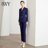 IWY/藏青色条纹西装套装女时尚双排扣职业装商务工作服上班正装CP871 商品缩略图1