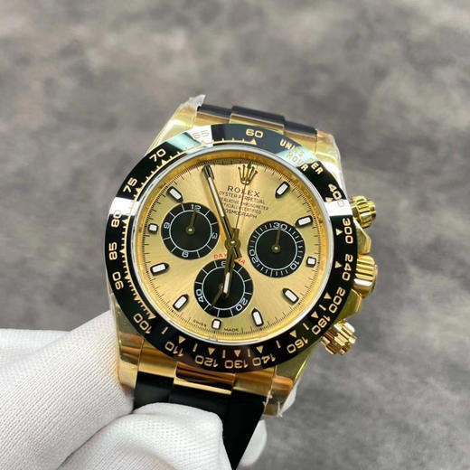 N劳li士黄金迪通拿余文乐M116518ln-0048，单独真正4130机芯，精钢镀厚金，黄金表壳。表壳厚度和zp一致，全部计时功能100% 实现， 使用了订制版KIF避震器 正品原版开模精品中的精品 商品图4