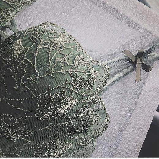 蕾丝性感内衣小胸美背聚拢文胸无钢圈调整型收副乳胸罩套装 商品图4