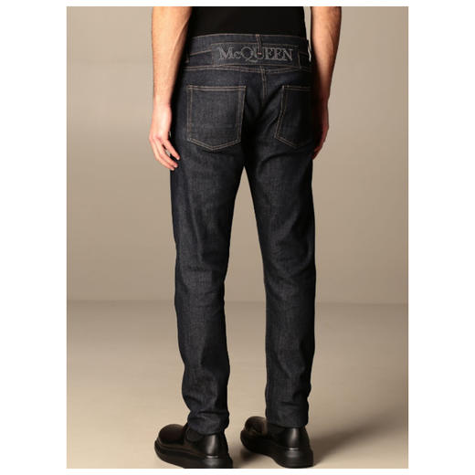 ALEXANDER MCQUEEN 麦昆 男士 牛仔裤 深蓝色 650101 QQY18 4142 商品图2