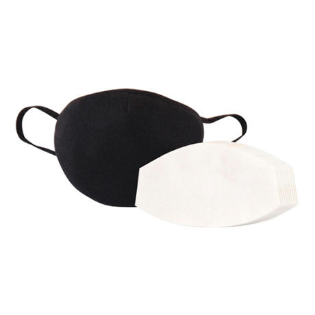 HANNAH PAD 有机纯棉口罩 大号 (BLACK+口罩滤芯 30个)JPY带授权招加盟代理 商品图0