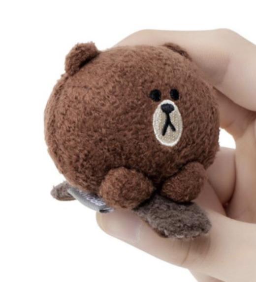 韩国 可爱 Line Friends棕色Pekom脸娃娃发夹JPY带授权招加盟代理 商品图0