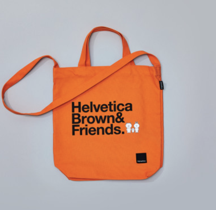 韩国 可爱 Line Friends Helvetica Brown和Friends Orange环保袋JPY带授权招加盟代理