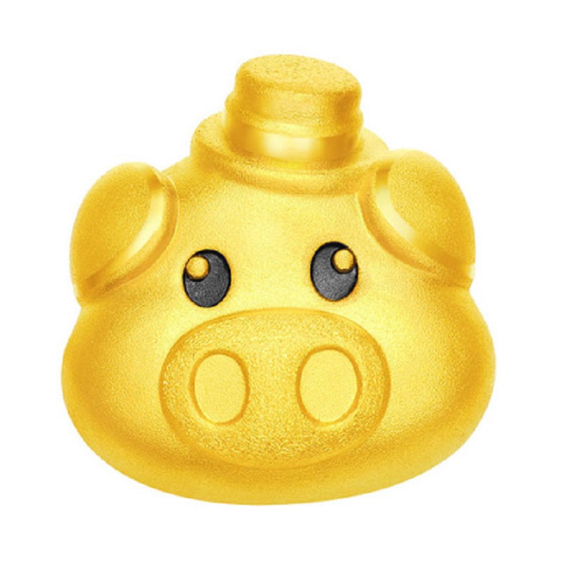 周大福24K GOLD PENDANT/CHARM - PIG (21309) 串饰JPY带授权招加盟代理