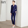 IWY/藏青色条纹西装套装女时尚双排扣职业装商务工作服上班正装CP871 商品缩略图4
