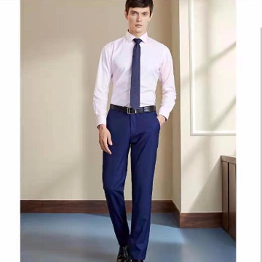 南4雅戈尔粉色细斜纹免熨衬衫 商品图0