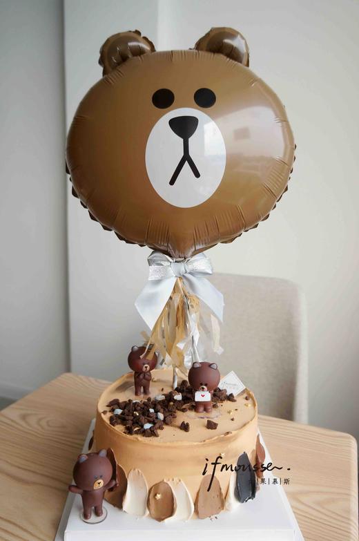 「男士」大脑袋布朗熊 气球单带需自己组合 商品图1