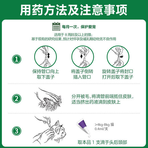 德国拜耳旺滴静体外驱虫药猫咪专用 商品图2