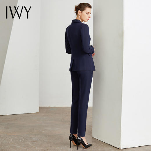 IWY/藏青色商务职业职场西服西装套装女修身显瘦干练百搭上班面试正装CP10316 商品图3