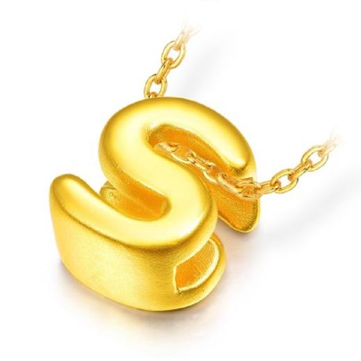 周大福24K GOLD PENDANT/CHARM - INITIAL S (16237) 串饰JPY带授权招加盟代理 商品图2