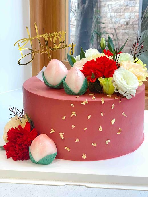 寿桃鲜花 奶油蛋糕下单前请仔细阅读商品详情 商品图1