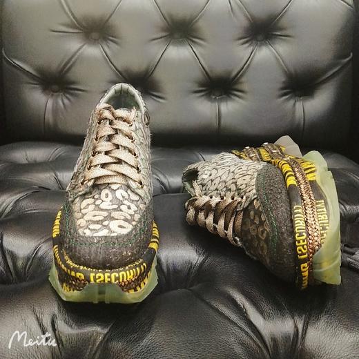 LFGJ  6420设计师款鱼皮与马毛拼接厚底增高鞋 商品图4