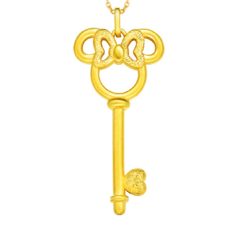 周大福GOLD PENDANT - DISNEY MICKY MOUSE KEY (17989) 吊坠JPY带授权招加盟代理