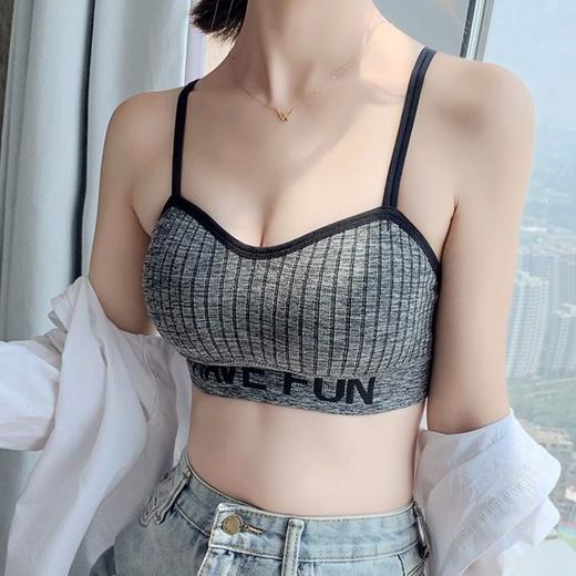 美背内衣女学生性感聚拢运动防震防走光抹胸裹胸文胸高中生背心女 商品图2