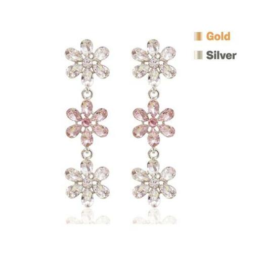 韩国Wingbling爱豆同款花朵时尚长款耳环4种颜色选1Olive YoungJPY带授权招加盟代理 商品图2