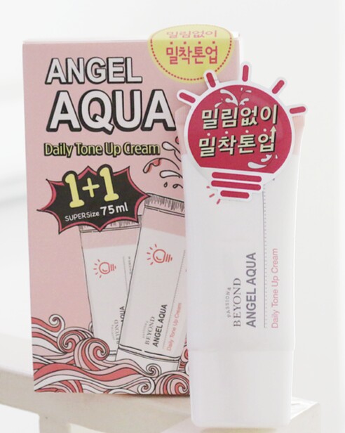 韩国Beyond Angel Aqua焕白补水面霜素颜霜75ml两只OliveyoungJPY带授权招加盟代理