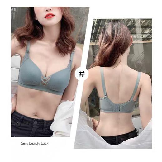 无钢圈夏季透气内衣女薄款上托聚拢胸罩收副乳调整型无痕超薄文胸 商品图4