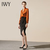 IWY/时尚焦糖色设计感衬衫黑色修身包臀黑色半裙套裙女商务通勤职业装193078B1+193079S2 商品缩略图4