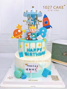 1027CAKE | 双层 小王子 旋转木马音乐盒