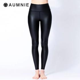 AUMNIE | 仿皮高腰无缝加绒长裤 Shine Pants With Fleece