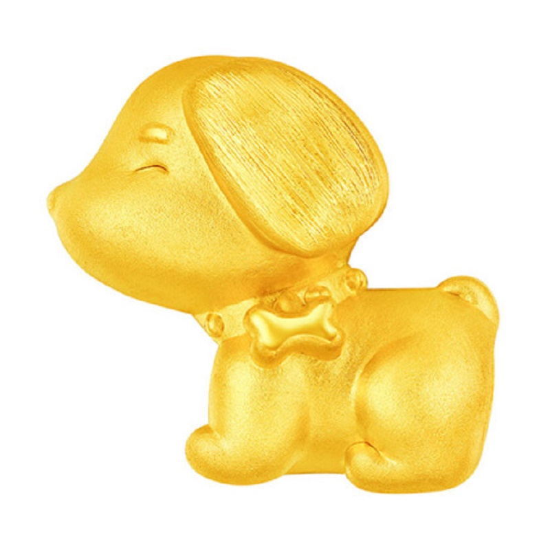 周大福24K GOLD PENDANT/CHARM - PUPPY (21131-BJ) 串饰JPY带授权招加盟代理