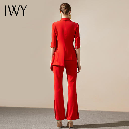 IWY/红色设计感绑带西服西装外套装女时尚气质名媛正式主持人宴会正装CP9239 商品图3