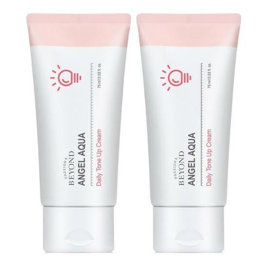 韩国Beyond Angel Aqua焕白补水面霜素颜霜75ml两只OliveyoungJPY带授权招加盟代理 商品图3