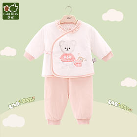 拉比-内衣类（春）E1萌萌熊花边斜衿服套装玫瑰