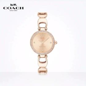 1楼蔻驰Coach手表PARK系列时尚简约水晶镶嵌手链女表可自行拆卸表带女士