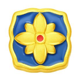 周大福24K GOLD PENDANT/CHARM - FLOWER PATTJPY带授权招加盟代理