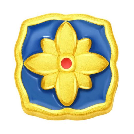 周大福24K GOLD PENDANT/CHARM - FLOWER PATTJPY带授权招加盟代理 商品图0