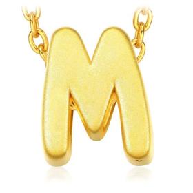 周大福24K GOLD PENDANT/CHARM - INITIAL M (16232) 串饰JPY带授权招加盟代理