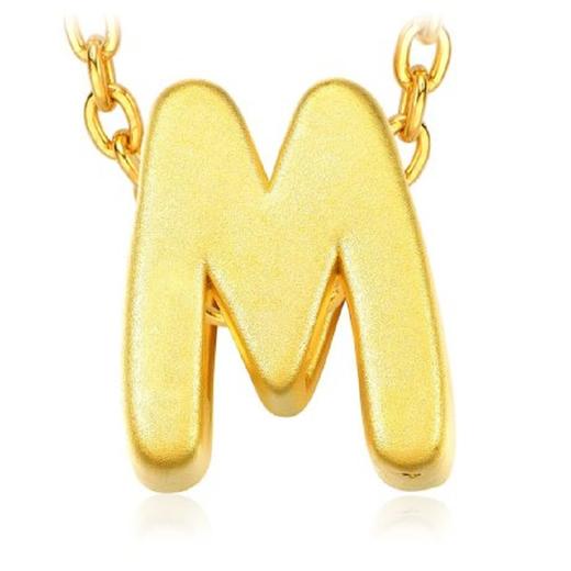 周大福24K GOLD PENDANT/CHARM - INITIAL M (16232) 串饰JPY带授权招加盟代理 商品图0