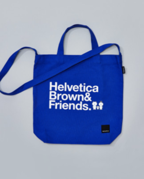 韩国 可爱 Line Friends Helvetica Brown Blue Cross环保袋JPY带授权招加盟代理