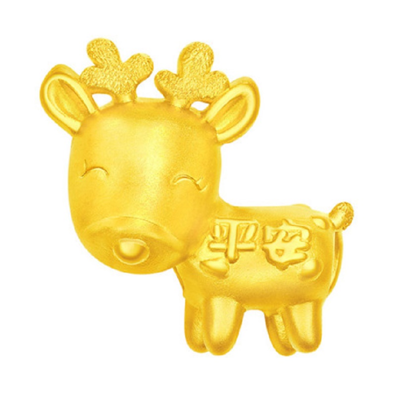 周大福24K GOLD PENDANT/CHARM - RUDOLF (21576) 串饰JPY带授权招加盟代理