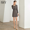 IWY/英伦风灰色系带连衣裙女职业商务职场穿搭事情气质女神范上班正装Q901 商品缩略图4