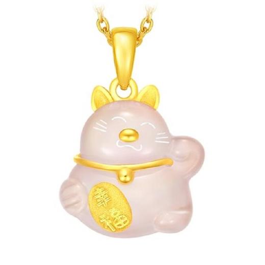 周大福 GOLD PENDANT - LUCKY CAT MANEKI NEKO (19018-BJ) 吊坠JPY带授权招加盟代理 商品图0