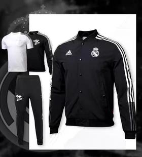 ADIDAS/阿迪达斯 皇马21春节款夹克短袖卫衣长裤套装GU6958