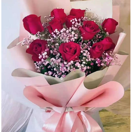 【让我们一生一世在一起】11朵玫瑰花束【下单免费送货  领取时间情人节当天哦~】 商品图0