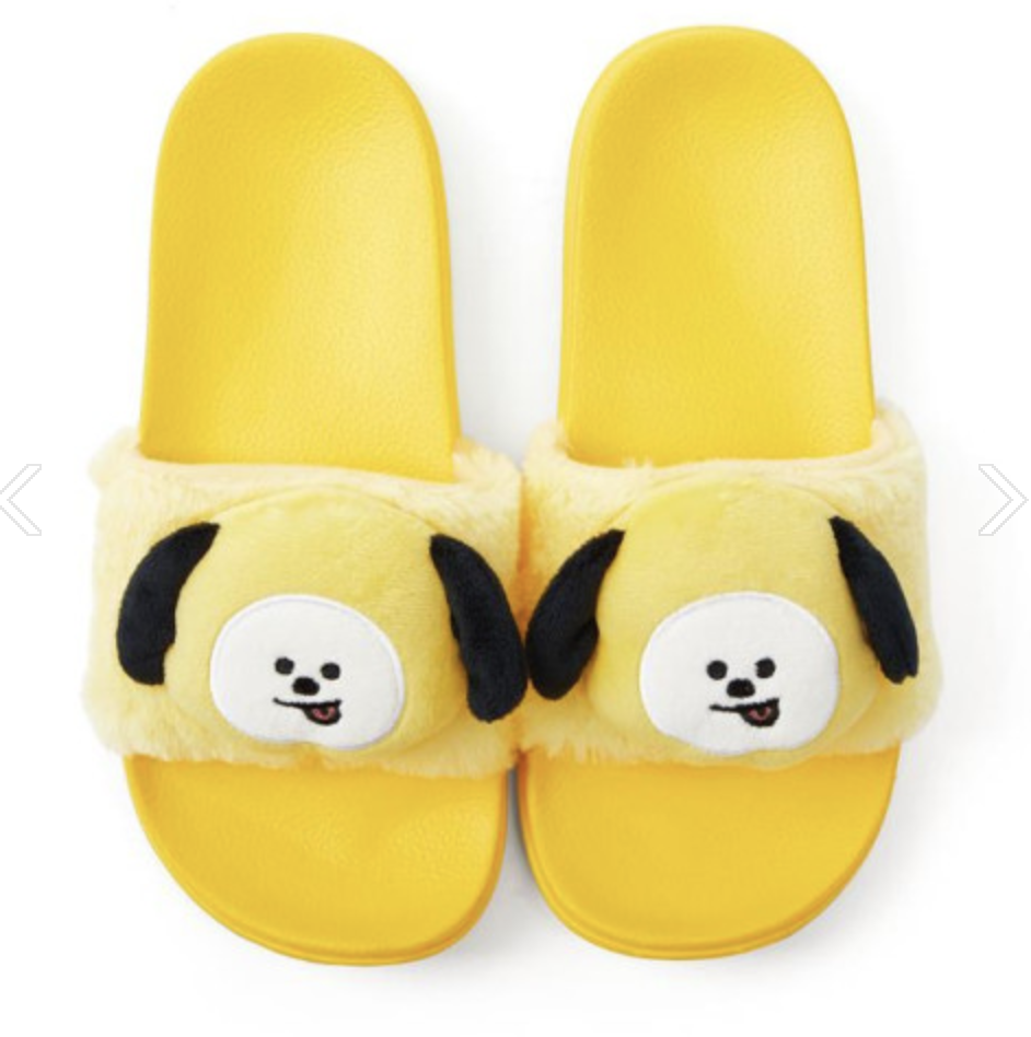 韩国 可爱Line Friends BT21 CHIMMY面对娃娃拖鞋JPY带授权招加盟代理