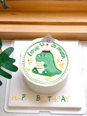 手绘恐龙奶油蛋糕 下单前请仔细阅读商品详情