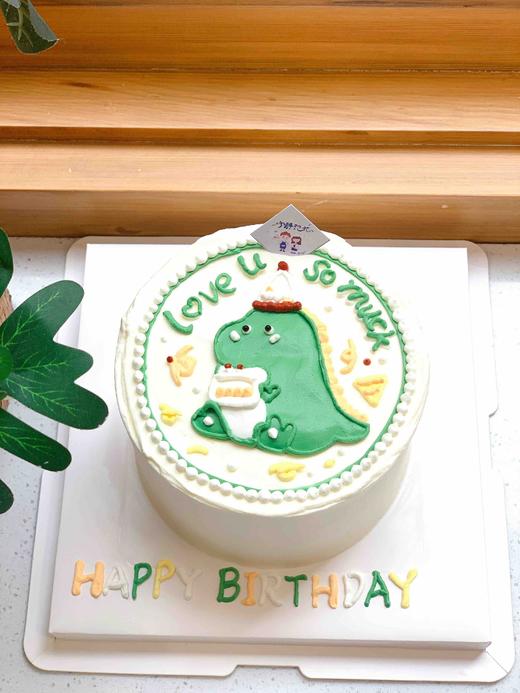 手绘恐龙奶油蛋糕 下单前请仔细阅读商品详情 商品图0