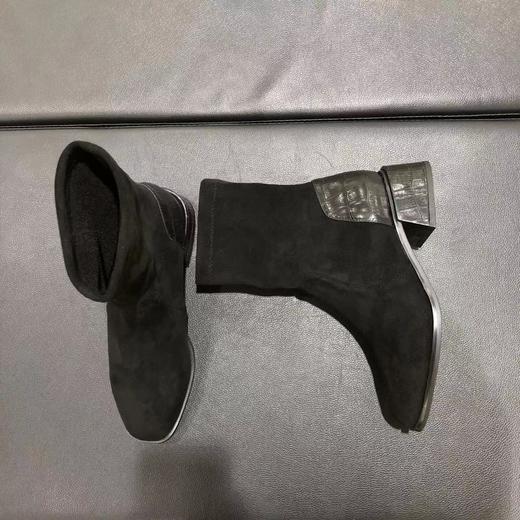 LFGJ 7804 时尚设计师款弹力袜靴低跟舒适时尚女靴 商品图3