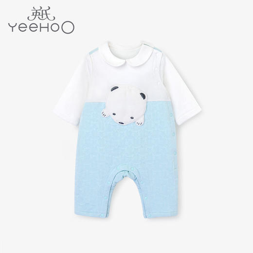 英氏-童衣类（秋）D0英针长蛤 微蓝色 59CM 商品图0