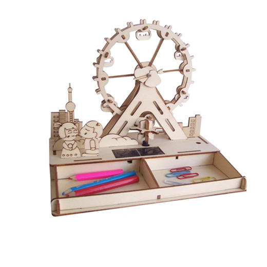 【我做的】木质艺术太阳能爱情摩天轮（初恋版） 商品图0