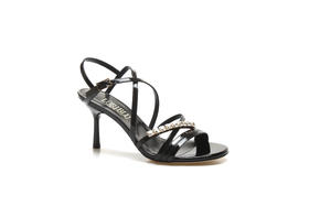 豪麟名鞋奥莱LORIBLU女鞋凉鞋羊皮革LR70056L黑色  原价4260元